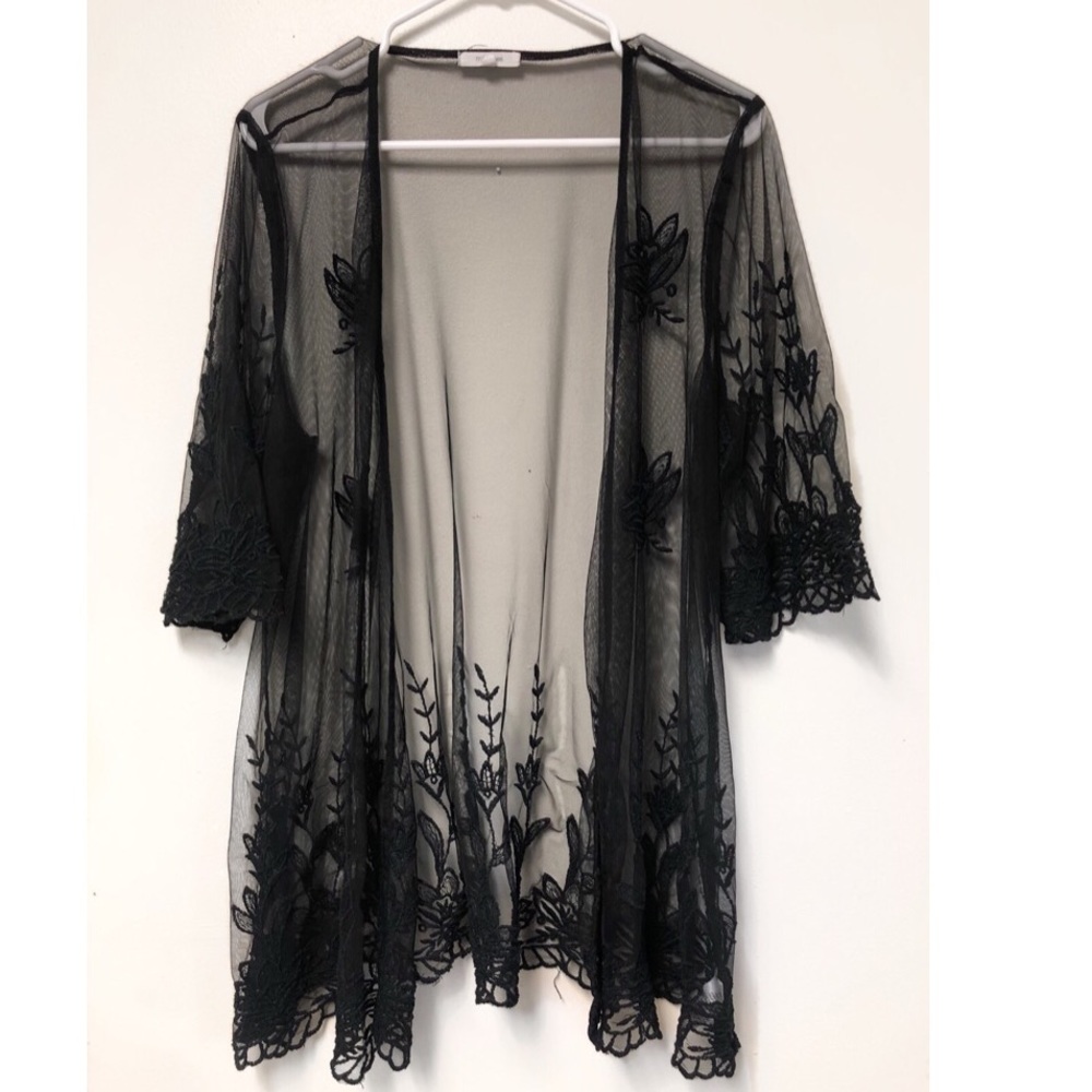 Maurice’s Black Sheer Cover Up Top